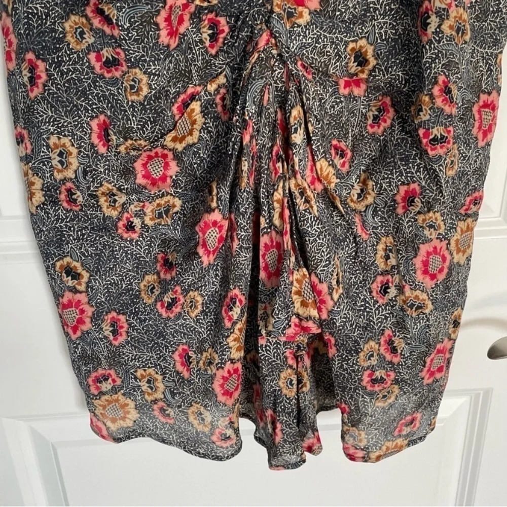 Isabel Marant Etoile sevan Slavic flower gathered floral Skirt 18498